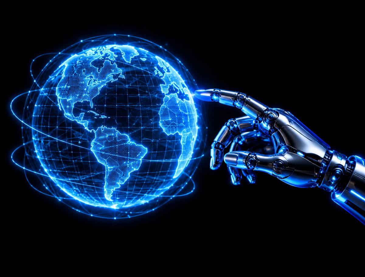 Digital growth globe